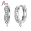 différents modèles de boucles d'oreilles en cristal de style coréen, argent regardé 925 véritable, accessoires de bijoux pour le bricolage