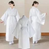 Peignoir classique japonais pour femmes et hommes, vêtements de nuit Yukata, doublure Kimono blanche avec ceinture, Performance sur scène, Kimono Cosplay