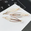 Épingles à cheveux géométriques simples pour femmes, barrettes, sauna, chester, filles, coiffure, barrettes coréennes, accessoires de coiffure, cadeaux