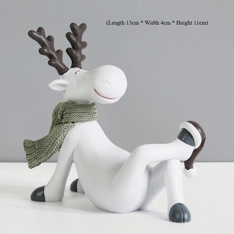 statue de renne de noël en résine artisanale, décoration de vacances festive pour la maison, le bureau, le meuble tv et le bureau, décoration de noël de renne statue de renne de noël en résine artisanale, décoration de vacances festive pour la maison, le bureau, le meuble tv et le bureau, décoration de noël de renne