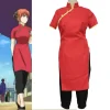 gintama silver soul kagura cosplay costume pour femme anime japonais robe chinoise kagura perruque kungfu tenues cheongsam