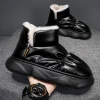 pantoufles imperméables en coton pour hommes, chaussures d'intérieur épaisses et chaudes, imperméables et antidérapantes, nouvelle collection hiver 2024
