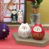 statue de chat japonais zakka, figurine miniature, modèle de chat d'amoureux de mariage, ornement en résine, décoration de voiture et de maison, accessoires de photographie