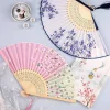 Éventail à main vintage injfolding en bambou pour femme, accessoires de performance de brevchinois japonais, cadeaux de gércraft, ornements de décoration de maison