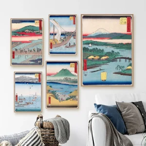 Affiche de Paysage Traditionnel Japonais, Toile d’Art Imprimée, Peinture sur Toile de Style Japonais, Image Murale, Décoration de Maison Affiche de Paysage Traditionnel Japonais, Toile d’Art Imprimée, Peinture sur Toile de Style Japonais, Image Murale, Décoration de Maison