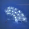 Éventail rose pliant en dentelle, 1 pièce, éventail de fête lumineux pour femmes et filles, costume de danse, spectacles de musique, accessoires de cosplay