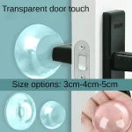 Bouclier mural de bouton de porte, protecteur mural de butoir de porte rond transparent en caoutchouc souple de 6 pièces, pare-chocs de poignée de porte auto-adhésif