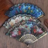 InjFolding Fan avec tige en bois, chinois, japonais, danse classique, pompon de haute qualité, ventilateur féminin indépendant, décoration de la maison