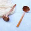 cuillère à soupe en bois ramen style japonais ajiyaki avec trous restaurant nanmu kamehameha cuillère marmite fuite kicthen accessoires