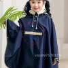 poncho de pluie de style coréen pour enfants, avec sac, cartable étanche pour étudiants, imperméable pour enfants filles