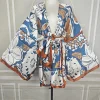 décontracté été plage porter des kimonos courts boho imprimé femmes africaines mini cardigans match écharpe vacances femmes musulmanes caftan kimono