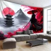 Grande tapisserie murale imprimée suspendue Tarot Hippie tapis muraux Style japonais décor mural japonais samouraï Ninja guerrier tapisserie Grande tapisserie murale imprimée suspendue Tarot Hippie tapis muraux Style japonais décor mural japonais samouraï Ninja guerrier tapisserie