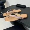 tongs femmes bout fendu pantoufles mode polyvalent en plein air pantoufles plates diapositives d'été loisirs vacances chaussures de plage 2025