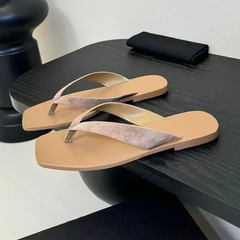tongs femmes bout fendu pantoufles mode polyvalent en plein air pantoufles plates diapositives d'été loisirs vacances chaussures de plage 2025 tongs femmes bout fendu pantoufles mode polyvalent en plein air pantoufles plates diapositives d'été loisirs vacances chaussures de plage 2025