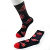 Nouveau Anime Uzumaki Naruto Ninja Cosplay chaussettes Akatsuki rouge nuage Tube chaussettes haute qualité coton chaussettes pour hommes femmes Fans cadeaux