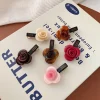 pince à cheveux en acétate français, barrettes à fleurs roses élégantes, pinces latérales nouées, frange, niche avancée, épingle à cheveux rose en trois dimensions, 1pc