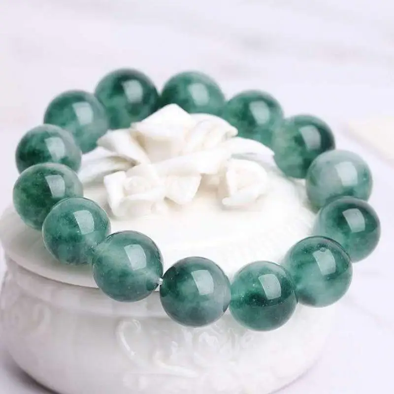 Bracelet en Jade pour hommes et femmes, bijou en Jade, en pierre de Jade, en pierre élastique, émeraude, fleur flottante Bracelet en Jade pour hommes et femmes, bijou en Jade, en pierre de Jade, en pierre élastique, émeraude, fleur flottante