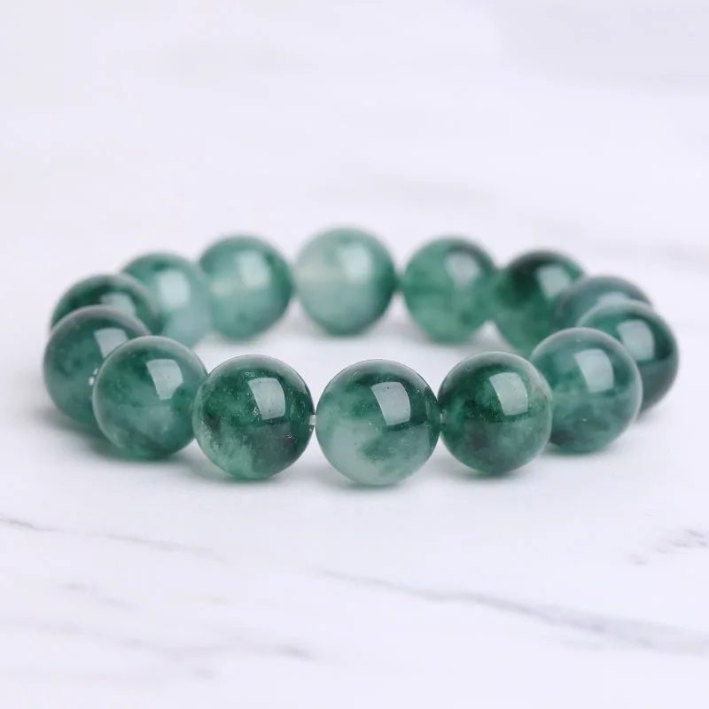 bracelet en jade pour hommes et femmes, bijou en jade, en pierre de jade, en pierre élastique, émeraude, fleur flottante bracelet en jade pour hommes et femmes, bijou en jade, en pierre de jade, en pierre élastique, émeraude, fleur flottante