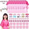 6-15 ensemble Kimono fille peignoir anniversaire équipe Robe Satin soie Robe pyjama fête faveur jetable Spa fête bandeau pantoufles 6-15 ensemble Kimono fille peignoir anniversaire équipe Robe Satin soie Robe pyjama fête faveur jetable Spa fête bandeau pantoufles