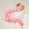 1 10 pièces sakura vigne fleur artificielle 180cm fleur de cerisier suspendus arc guirlande décorative pour la maison fête de mariage bricolage décoration
