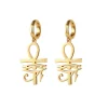 boucles d'oreilles œil d'horus ankh plaquées or pour femmes, bijoux avec symbole égyptien ancien, cadeaux