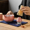 9pcs japanese matcha set with ceramic bowl, bamboo matcha whisk and tea spoon, tea making tools, gifts