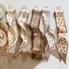 Foulard en soie série couleur chair kaki de haute qualité, bandeau pour cheveux, ruban noué, Long nœud, ruban en Satin Vintage, accessoires pour cheveux Foulard en soie série couleur chair kaki de haute qualité, bandeau pour cheveux, ruban noué, Long nœud, ruban en Satin Vintage, accessoires pour cheveux