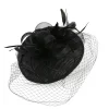 chapeau fascinateur hawaïen sinamay, plumes à la mode, chapeau de mariage, filet parfait, accessoires pour cheveux pour femmes, décoration de fête, nouvelle collection
