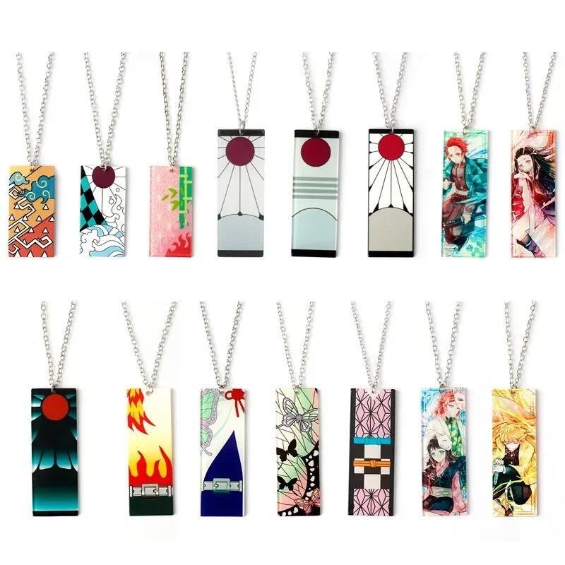 collier demon slayer anime japonais, pendentif kamado tanjiro, accessoires en acrylique, vente en gros, bijoux cosplay, cadeau pour les fans collier demon slayer anime japonais, pendentif kamado tanjiro, accessoires en acrylique, vente en gros, bijoux cosplay, cadeau pour les fans