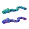 modèle tridimensionnel de dragon imprimé en 3d, décoré d'écailles et de cornes, simulation de dragon et de serpent, accessoire mobile