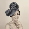 chapeau fascinateur vintage exquis, bandeau de cheveux à nœud papillon, coiffure de mariée élégante, chapeau formel, chapeau haut de forme, mascarade, bandeau de cheveux pour mariage