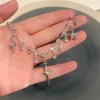 collier chic avec pendentif en cristal et zircon pour femmes et filles, chaîne de clavicule, accessoires esthétiques y2k, à la mode
