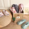 pantoufles en coton à l'offre elles souples pour femmes et filles, pantoufles d'intérieur de maison, pastorales, florales, confortables, chaudes, neuves