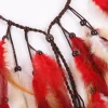 rétro gland plume bandeau perlé bohème style boho coiffure costume réglable arc en ciel indien bandeau femmes