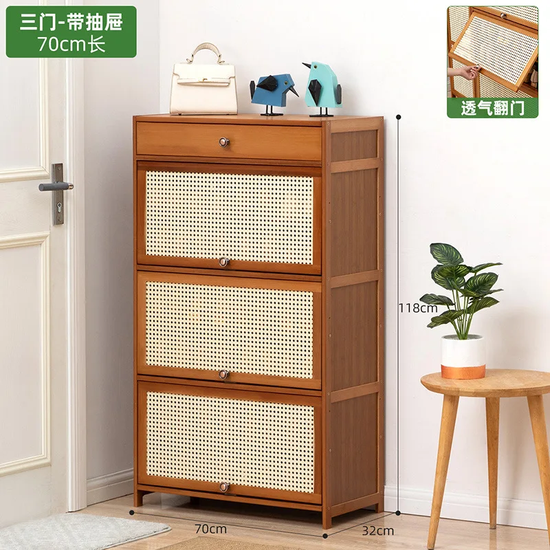 armoire à chaussures d'entrée haute avec porte rabattable pour couloir extérieur, unité d'entrée intégrée de grande capacité pour espaces étroits de la maison armoire à chaussures d'entrée haute avec porte rabattable pour couloir extérieur, unité d'entrée intégrée de grande capacité pour espaces étroits de la maison
