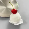 Épingles à cheveux lolita pour filles, boule moelleuse mignonne, rouge, sans dentelle, ornement de cheveux doux, accessoires de cosplay, thème créatif, accessoire photo, costume