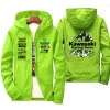 veste de l'équipe de course avec logo kawasaki, imperméable et coupe vent, vêtements de sport pour hommes, activités de plein air à la mode