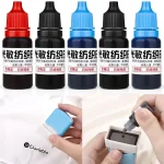 Encre pour vêtements textiles, 10ml, bleu, rouge, noir, encre spéciale pour étudiants, enfants, nom, impression sur vêtements, imperméable, ne se décolore pas