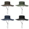nouveau chapeau de pêche de protection solaire été respirant maille camping randonnée casquettes anti uv chapeau de soleil casquettes d'alpinisme chapeau panama pour hommes