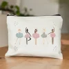 pochette à cosmétiques sur le thème du ballet, sac de rangement léger pour toilettes de voyage, motif mignon, organisateur de maquillage à fermeture éclair, cadeau de fête