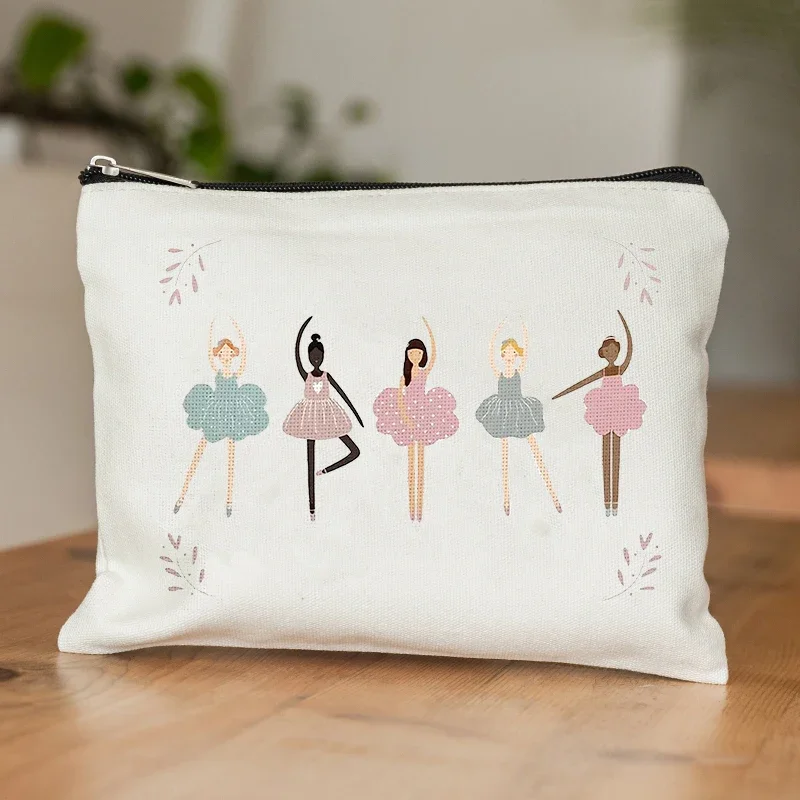 pochette à cosmétiques sur le thème du ballet, sac de rangement léger pour toilettes de voyage, motif mignon, organisateur de maquillage à fermeture éclair, cadeau de fête pochette à cosmétiques sur le thème du ballet, sac de rangement léger pour toilettes de voyage, motif mignon, organisateur de maquillage à fermeture éclair, cadeau de fête