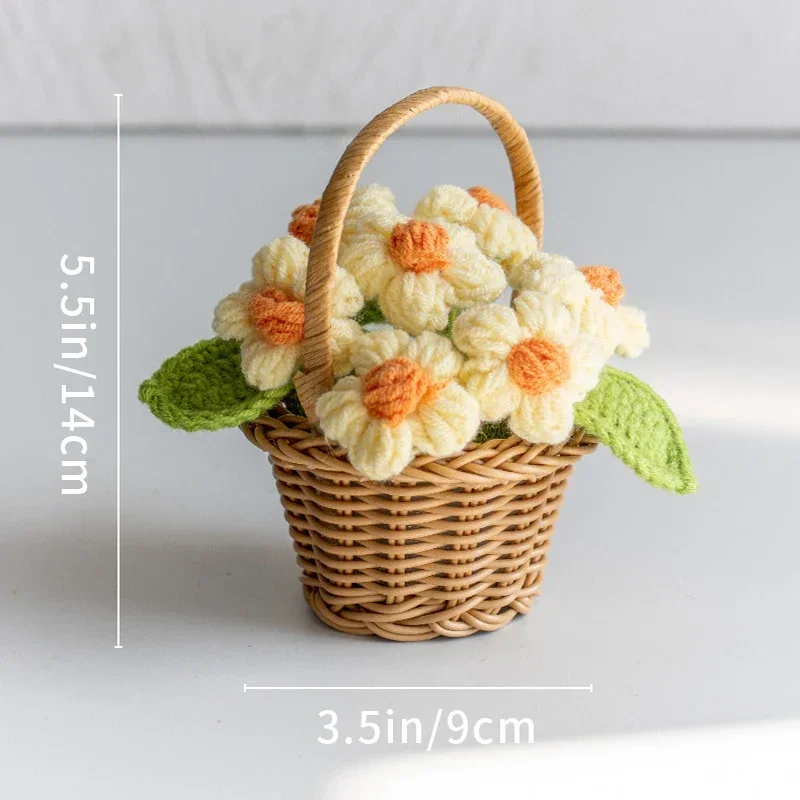 fleur tricotée en pot, fleurs créatives au crochet, plante tissée à la main, fleurs tissées finies, décoration de bureau et de maison fleur tricotée en pot, fleurs créatives au crochet, plante tissée à la main, fleurs tissées finies, décoration de bureau et de maison