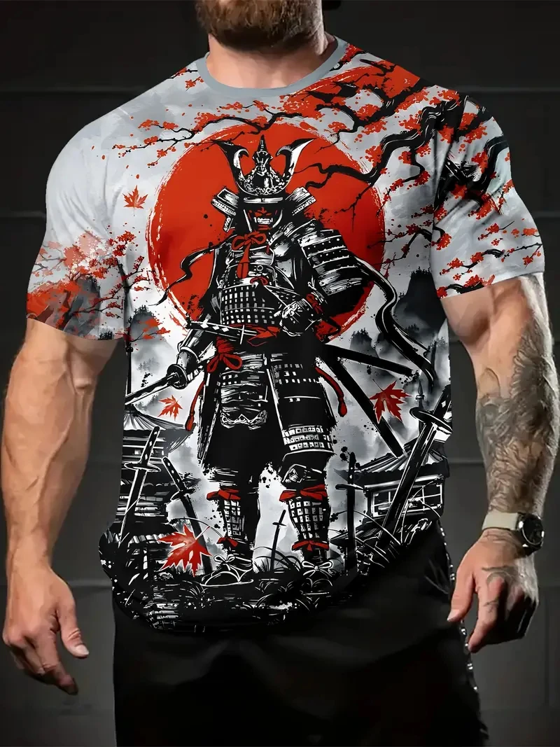 harajuku samouraï t shirt pour hommes 2025 nouvelle mode décontracté hommes t shirt à manches courtes été anime japonais 3d imprimé y2k hauts harajuku samouraï t shirt pour hommes 2025 nouvelle mode décontracté hommes t shirt à manches courtes été anime japonais 3d imprimé y2k hauts