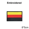 patchs de drapeau en pvc/broderés, uk, espagne, france, allemagne, états unis, russie, badge à crochet tactique, emblème d'épaule en caoutchouc, applique
