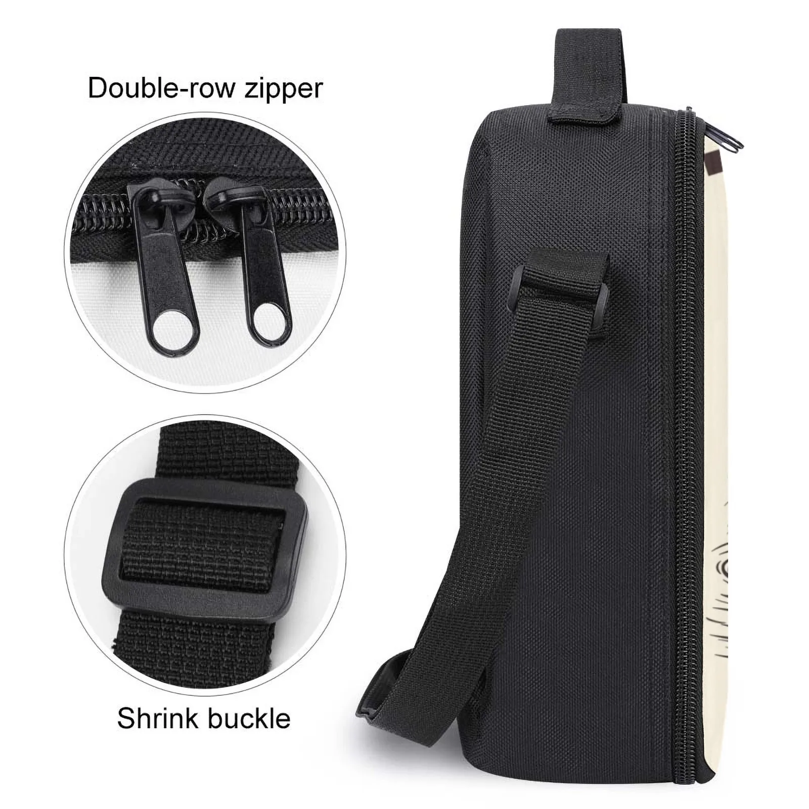 capybara japonais onsen lancheira imprimé sac à déjeuner avec bandoulière mini sac isotherme isolation boîte à déjeuner sac capybara japonais onsen lancheira imprimé sac à déjeuner avec bandoulière mini sac isotherme isolation boîte à déjeuner sac