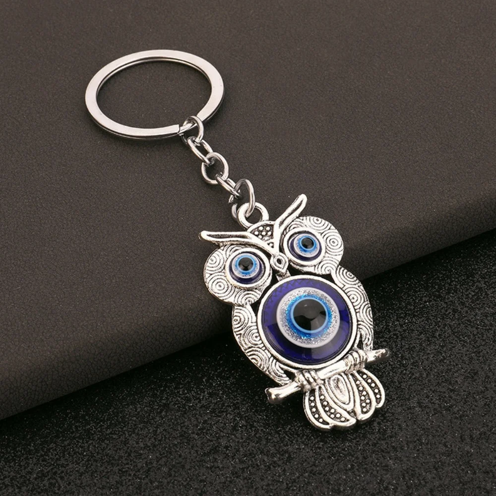 couleur argent bleu profond hibou animal femmes sac accessoires religieux mauvais œil porte clés pendentif voiture clé et porte clés couleur argent bleu profond hibou animal femmes sac accessoires religieux mauvais œil porte clés pendentif voiture clé et porte clés