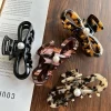 Épingle à cheveux design français femmes griffes de cheveux ornement de cheveux perle queue de cheval pinces à cheveux léopard rétro dame requin pince pour filles chapeaux