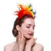 652f bandeau plumes 1920s bandeau mardi gras bandeau plumes à clapet bandeau à clapet casque burlesque avec plumes