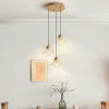 lampe led suspendue en verre au design nordique moderne, luminaire décoratif d'intérieur, idéal pour une chambre à coucher, une salle à manger ou un salon