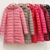 veste longue bouffante ultra légère et pliable pour femme, manteau chaud à capuche détachable, parka 5xl 7xl, nouvelle collection automne hiver 2023